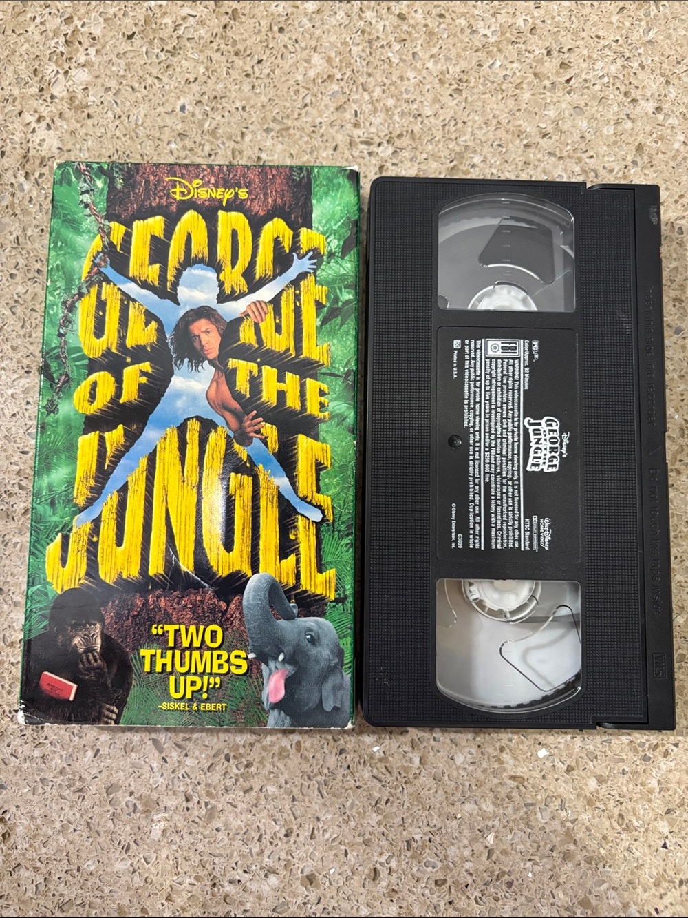 Disney George of the Jungle VHS with Green and Yellow Cover
